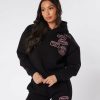 Womenswear Mercier | Womens Black Pink Og Badge Hoodie