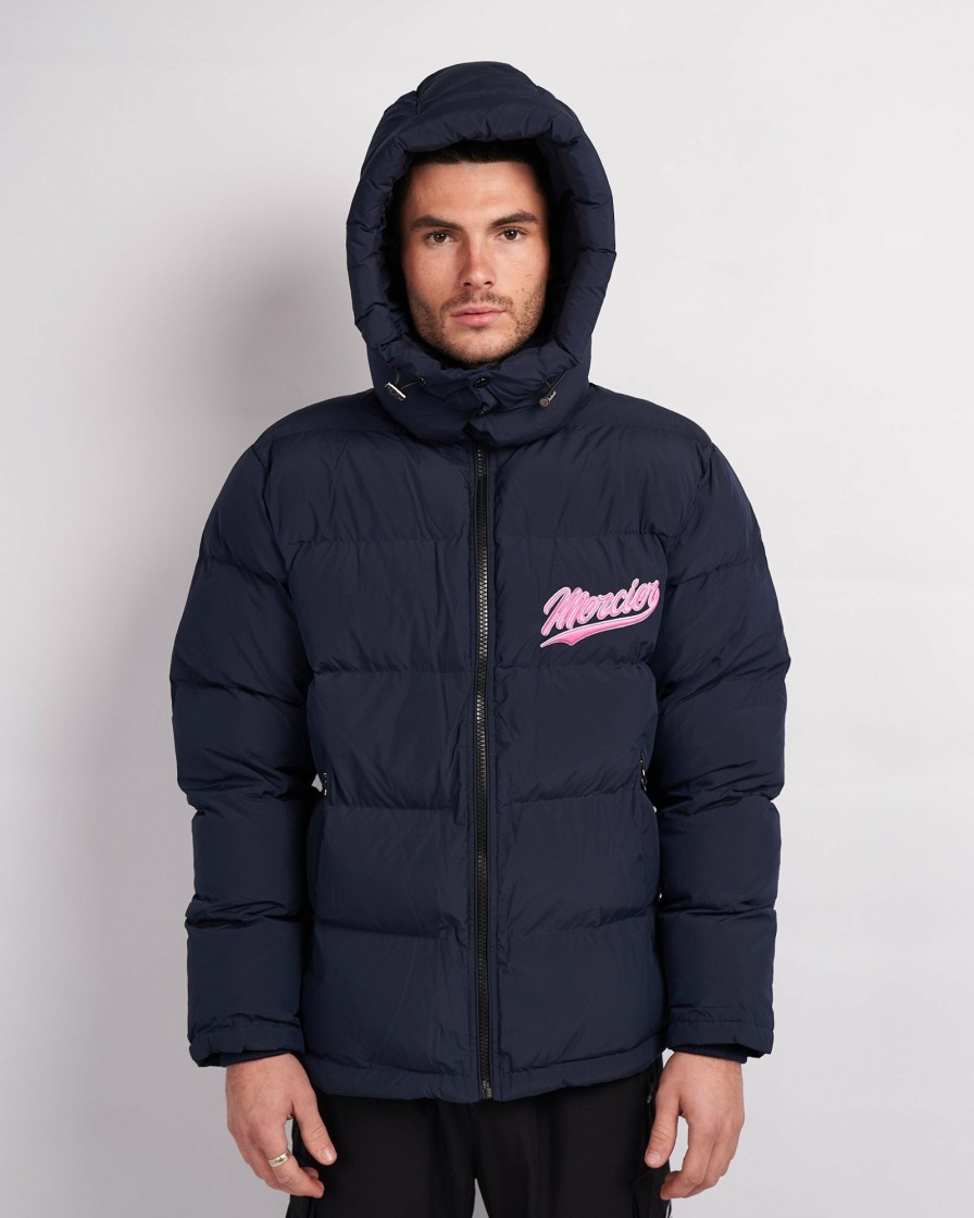 Menswear Mercier | Navy Pink Teams Puffer Jacket