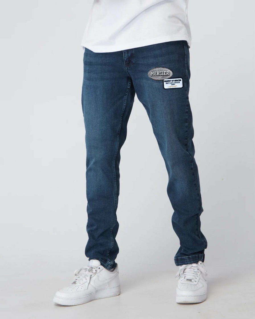 Menswear Mercier | Blue Mercier Og Badge Jeans