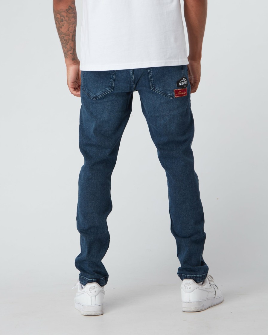 Menswear Mercier | Blue Mercier Og Badge Jeans