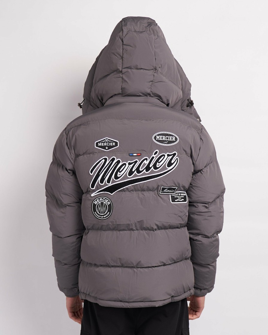 Menswear Mercier | Grey Black Teams Puffer Jacket