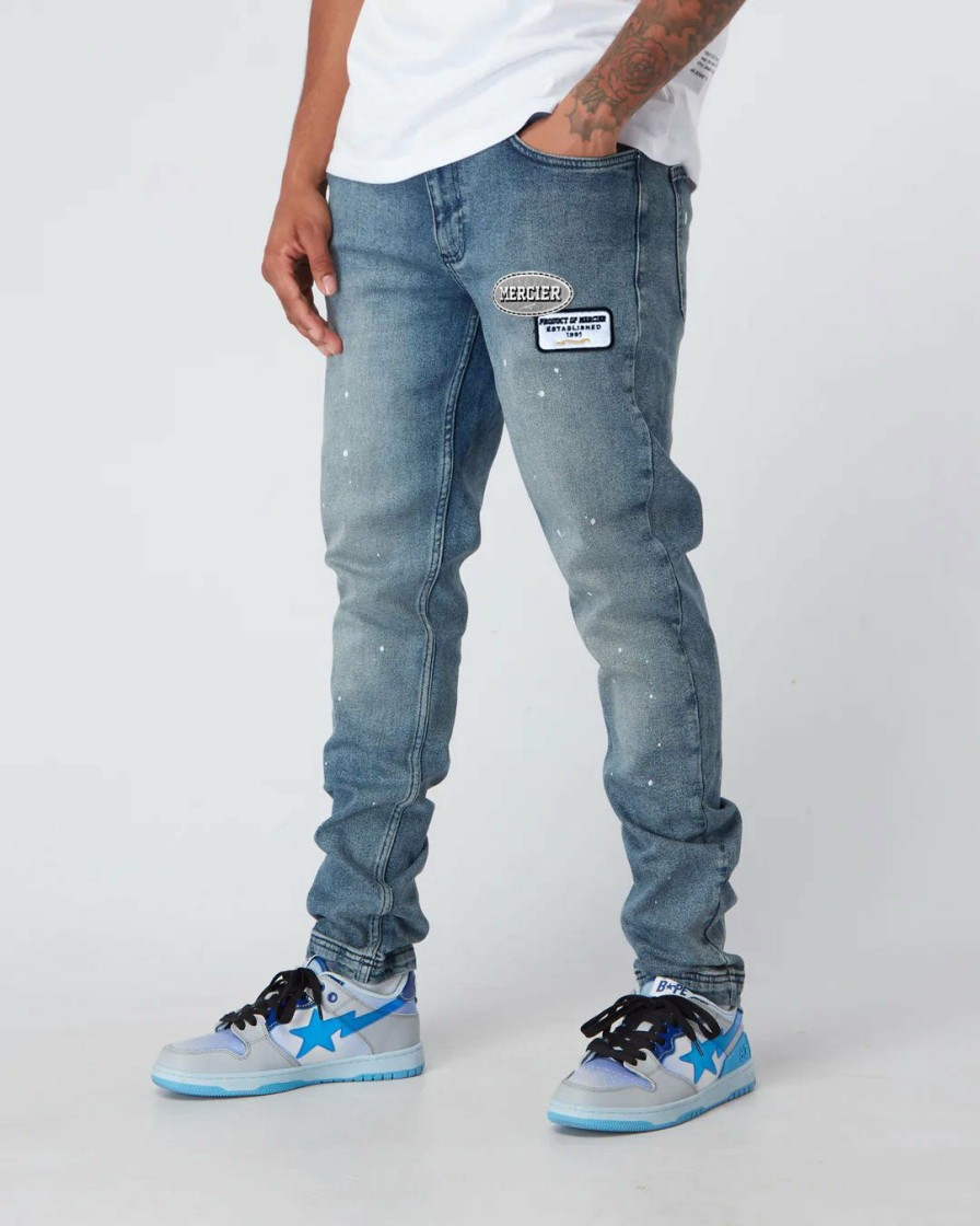 Menswear Mercier | Stonewash Mercier Og Badge Jeans