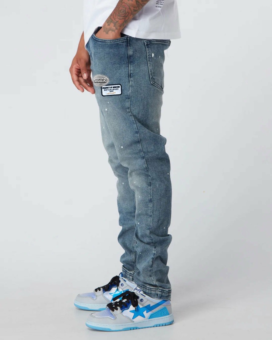 Menswear Mercier | Stonewash Mercier Og Badge Jeans