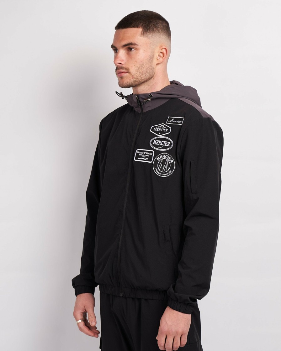 Menswear Mercier | Black Grey Division Badge Windbreaker