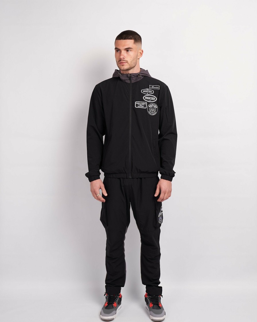 Menswear Mercier | Black Grey Division Badge Windbreaker
